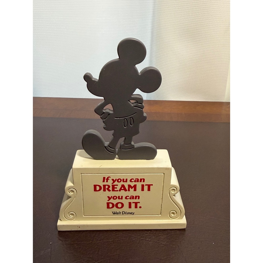 Hallmark Disney Mickey Mouse Quote Figurine If You Can Dream It You Can Do It 6"
